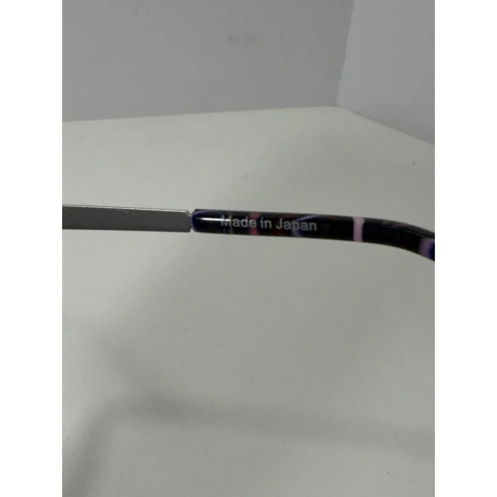 Prodesign‎ Denmark 6128 lilac Silver Rectangular Eyeglass light Frames Japan